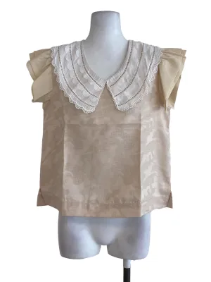 Beige Abstract Top