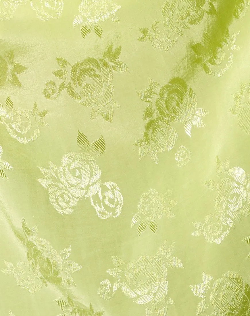 Taelsa Shirt in Satin Rose Lime