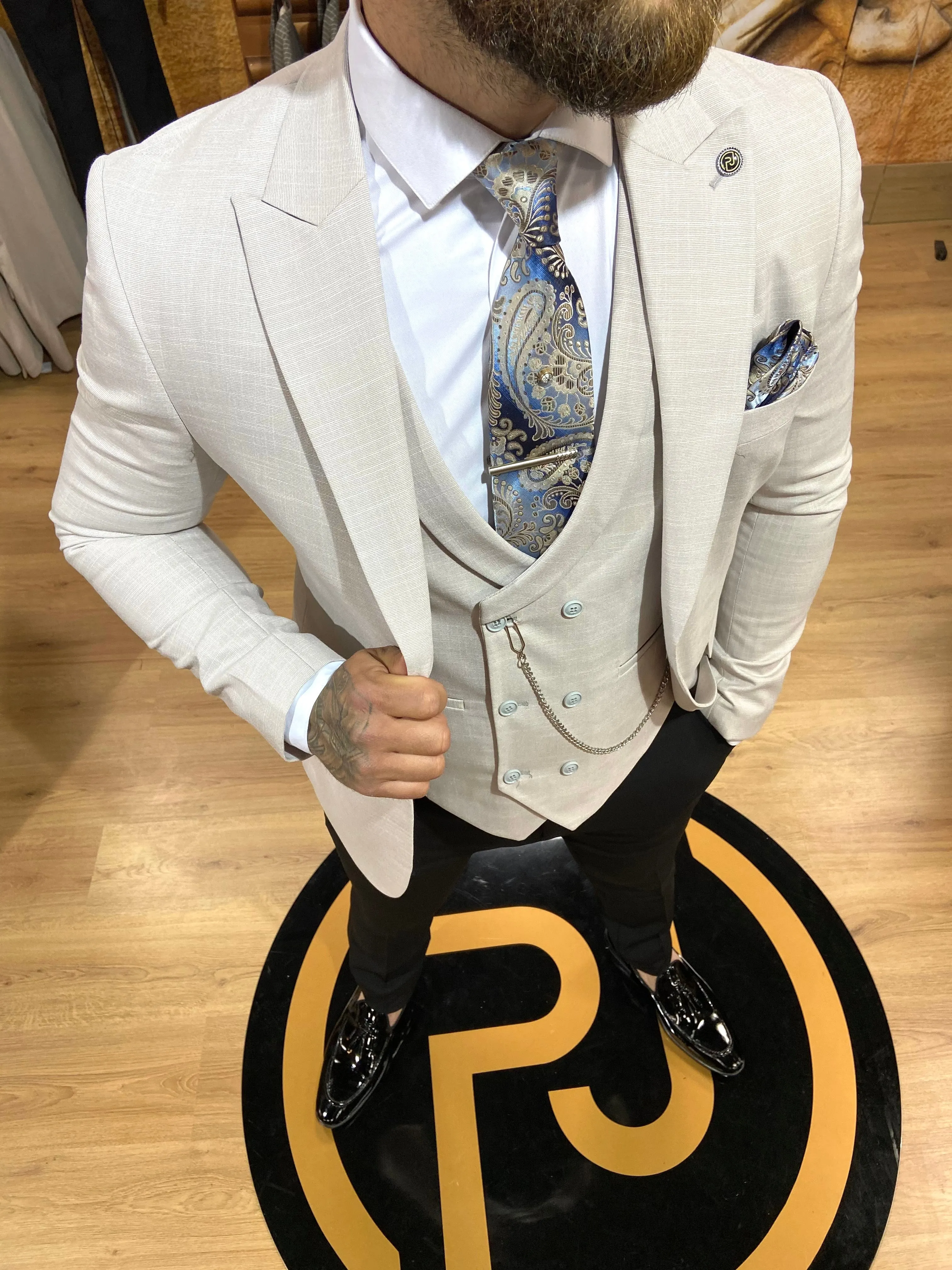 Thelma - Stone 3 Piece Suit